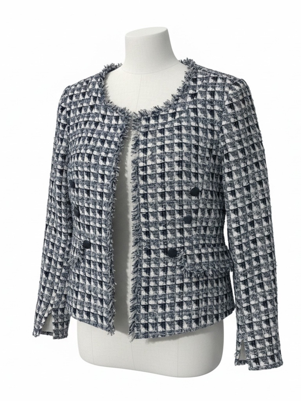 Central Park West NYC contemporary tweed blazer jacket - Picture 2 of 7